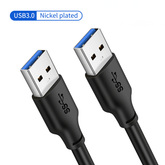 CABLETIME- USB A 3.0 Extension Cable Input: USB A Male; Output: USB A Female; Transmition Rate: 5Gbps; Material: Aluminum Shell + Braided Jacket, SKU- CT-AMAF1-AG2